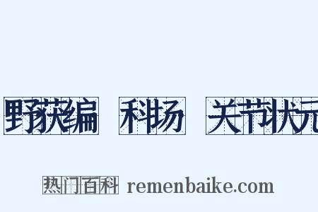 野获编·科场·关节状元是什么意思的图片